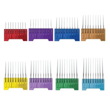8-Colors Pet Dog Cat Horse Metal Combs Set for Professional Animal Clipper Stainless Steel Attachment Guide Comb