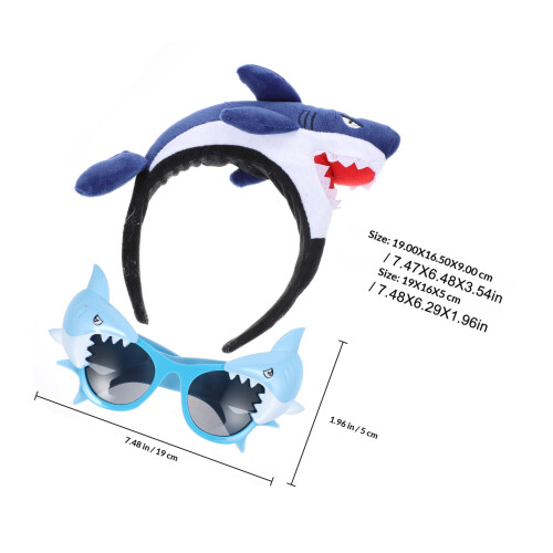 2St Bril En Haarband Set Plastic En Stof 1
