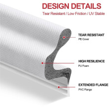 Large Size Weather Stripping Door Seal for Large Gaps Door Seal Strip 12.2m Easy Installation Soundproof &