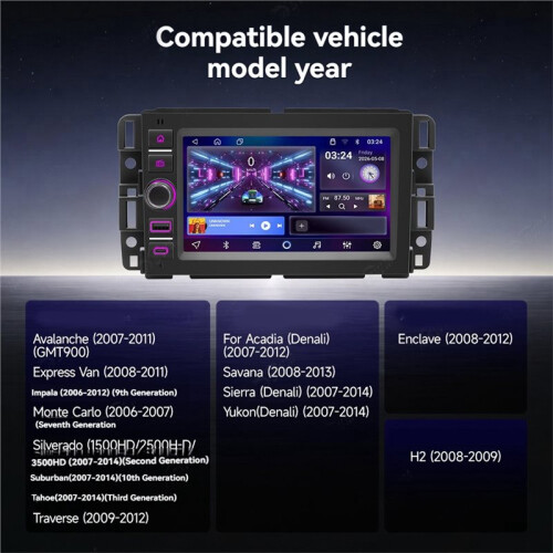 7 Inch Quad-Core Android Car Radio  Central Touch Screen  Unit with GPS Navigation for   06-14 2