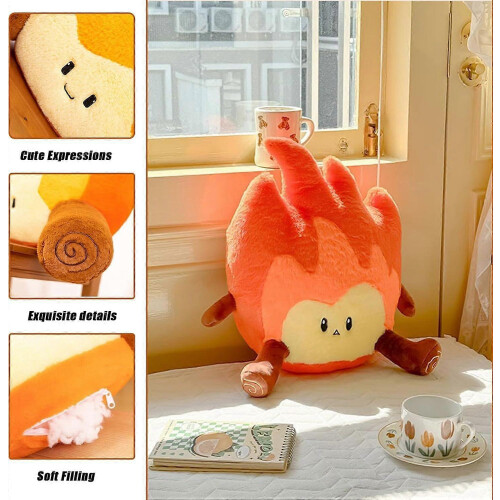 Almofada de Peluche em Forma de Chama, 40 cm, Macia e Divertida, Boneco Acolchoado para Crianças, Presente de Aniversári 2