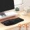 Tastiera ergonomica wireless 2,4G con design diviso e layout curvo per ufficio e casa, nera 2