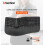 Tastiera ergonomica wireless 2,4G con design diviso e layout curvo per ufficio e casa, nera 3
