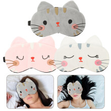 3St Cartoon Slaapmasker Flanel Ademend Voor Kinderen En Volwassenen