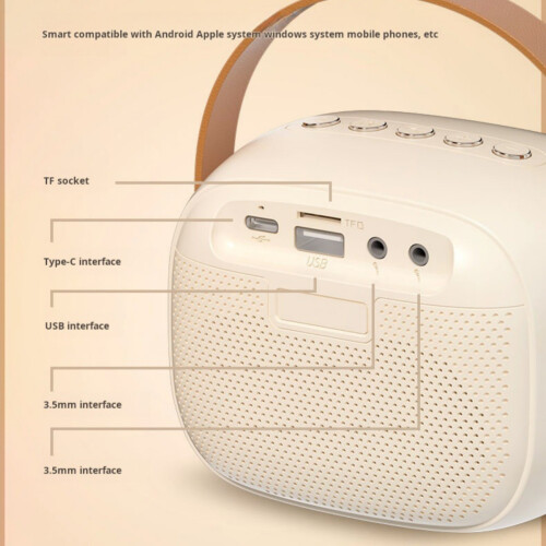 Wireless Bluetooth Karaoke Speaker with Microphone, All-in-One Singing System with Deep Bass and Echo Effect 1