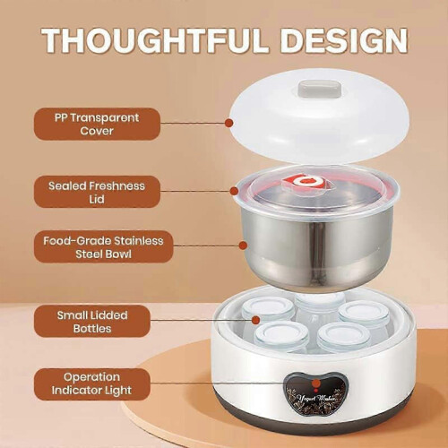 Probiotic Yogurt Maker with Adjustable Temperature and Time Control for Homemade Yogurt 1