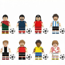 8 PCS Top Football Players Building Blocks Soccer Stars Sports Competition Games