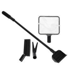 1Set Zwarte Aquarium Schoonmaakborstel Krattrap