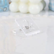 100 Pcs Square Self Adhesive Clips Transparent Hangers Wall Clips for Hanging Postcard Photos Home Office