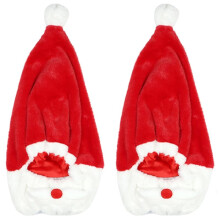 Motorcycle Helmet Cover Christmas Santa Hat Full Face Safe Hat Santa Claus Racing Cap Merry Gift 2pc