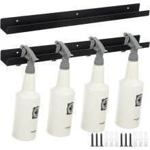2 Pcs SprayBottle Holder Wall Mounted SprayBottle Storage Rack with Hardware Hanger Organizer for Mobile Garage Home