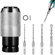 Rotary Hammer Adapter with Impact Drill Bits Set, Versatile Rotary Hammer Adapter Set, 4 Sizes, Perfect