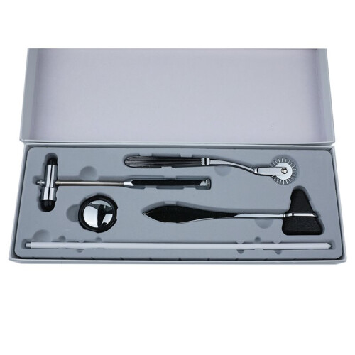 Neurological Reflex Hammer Set 4 Piece with Diverse Heads for Effective Diagnosis