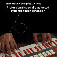 M-VAVE SMK-37 Pro 37-Tangenters MIDI-Kontroller med 16 RGB-Pads, 8 Rattar, Inbyggd Synthesizer, Bärbara Keyboardinstrument, Digitala Instrument