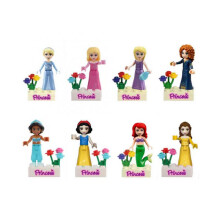 8Pcs Magical World Girl Princesses Mermaid Minifigure Building Toys
