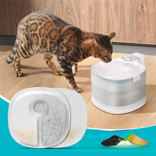 Kattvattenfontänfilter för CHEERBLE Automatiska Bytesfilter för Husdjursfontäner 8st 2