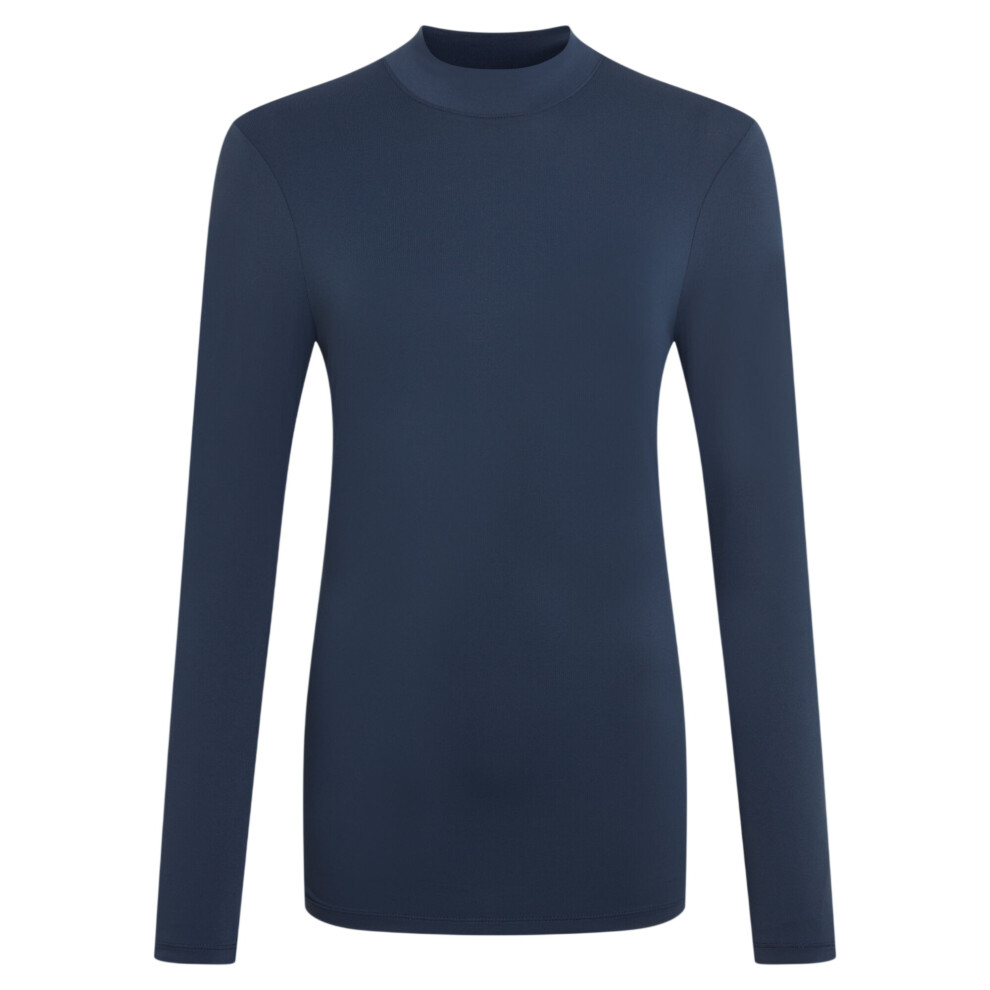 Craghoppers (12 Uk, Blue Navy) Womens/Ladies Nosilife Mock Neck Long-Sleeved Golf T-Shirt