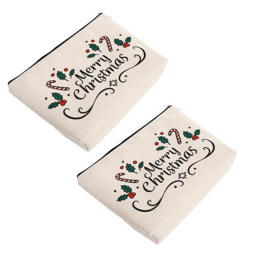 2St Grote Capaciteit Waterdichte Toilettas Beige