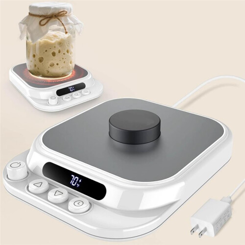 Sourdough  Warmer(70-130F),Temperature Control,24H Timer,Compatible with Flat/Concave Jar Bottom US Plug 1