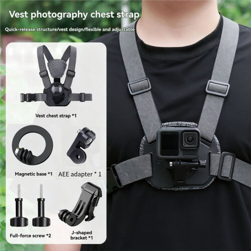 Quick-Release Vest Strap for  for  Osmo/Action Kit Action Camera Personal Perspective Shooting Vest Strap 2