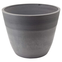 PSW Krukkollektion 30 cm Plast/Stone/Träkomposit Stor Ribbad Planter - Ingen Dräneringshål (Borrbar)