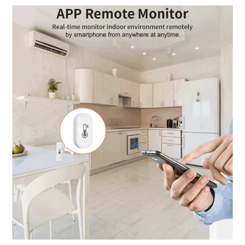 Tuya Zigbee Temperature Humidity Sensor  Life Remote Monitor for  Home Workwith Tuya Zigbee Hub 2