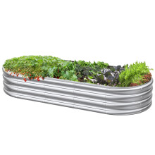 OGKBIR 6x2,3x1ft Hochbeet für den Garten, Pflanzkasten für Blumen und Gemüse