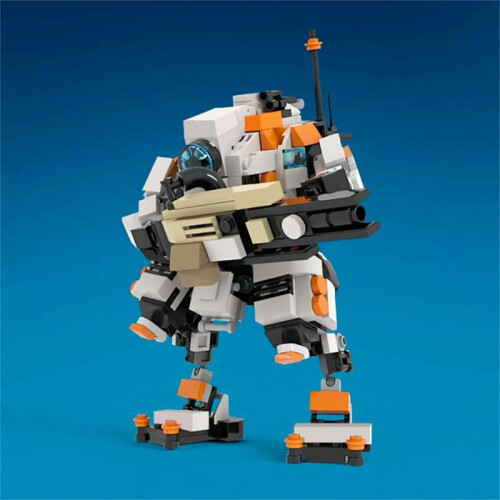 450 Piece Mecha Building Block Kit Titan Action Figure with Interactive Shooting Function and Poseable Design for Display and Play 1
