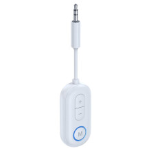 Adaptador 5.4 para Avião, Transmissor e Receptor de Áudio Sem Fio AUX de 3,5 mm com Microfone para Viagens, TV, PC, Fones de Ouvido