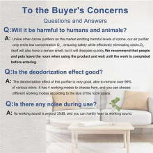 Air Purifier Odor 99% Cat Litter Dog Poof Deodorizer Air Ionizers for Pets Toilet Wardrobe Kitchen Hotel Rooms US Plug