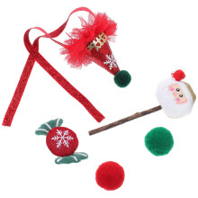 5St Interactieve Speeltjes Kerst Stijl Met Wol En Hout