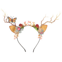 1St Lichtgewicht Kerst Hoofdband Met Natuurgetrouwe Rendiergewei