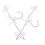 2St Multifunctionele Parel Hangers Met Strik Wit Voor Kleding 1