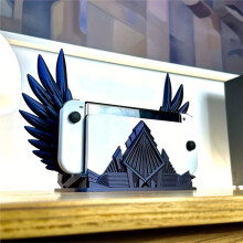 Detachable Wing Base Stand for Game Console Desktop Holder Decorative Display Accessory White