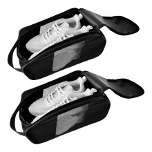 2Pcs Shoe Case for Travel, Outdoor Zippered Sports Shoe Carrier Tote with Ventilation,Protective Shoe Storage Pouch