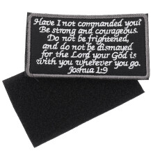 Kleding Reparatie Patch Zwart Met Bijbeltekst Armband