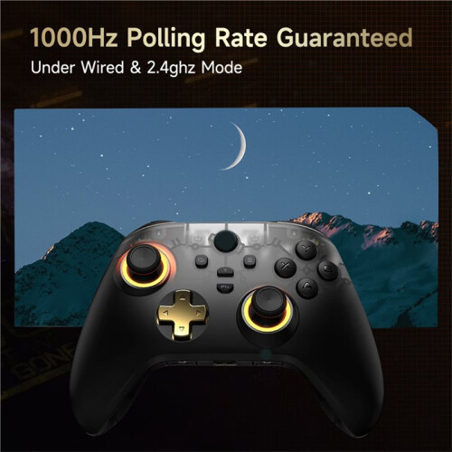 D05 Wireless Controller Charging Dock Gamepad for /Phone/Steam/TV/PC with Hall Effect Joystick Trigger Black 2