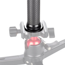 Extendable Carbon Fiber Tripod Extension Pole 2-Section Rod Max Height 32cm/12.6in 1/4 Inch Screw for Tripods & Monopods