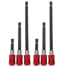 2Sets Rood Metalen Socket Chuck Adapter Voor Boormachine