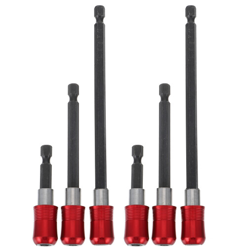 2Sets Rood Metalen Socket Chuck Adapter Voor Boormachine