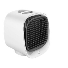 Small Electric Fan, Portable USB Desk Car Fan with Refrigeration Humidification, 3 Speed Adjustable, 1 Piece White