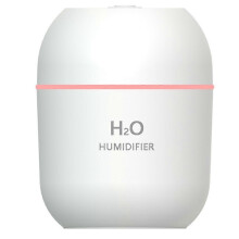 Portable Mini Humidifier, White Plastic Multi-Mode Ultra-Quiet Humidifier With Colorful Night Light For Bedroom Desk Car