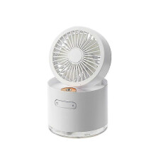 Folding Humidifier Fan, 2-in-1 Mini Desktop Portable USB Charging Electric Fan with Humidification