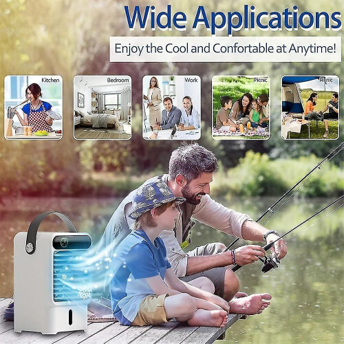 Desktop Air Conditioner Fan, 1 Pack, Silent with Humidification Function, Water Refill Drawer Design 1