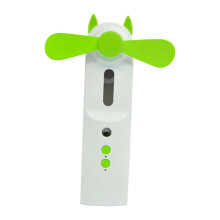 2 In 1 Personal Misting Fan, 2 Speeds Adjustable USB Rechargeable Mini Humidifier Fan, Green, ABS, For Backpacking Car Office Travel Camping