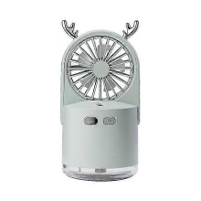 Spray Fan Humidifier, 240ML Rechargeable Handheld Portable Mini Fan, 3 Wind 2 Spray Settings, Green