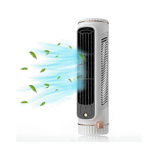 Portable Automatic Remote Air Conditioner, USB Mini 3-Speed Evaporative Cooler, ABS White, 6x8x27cm
