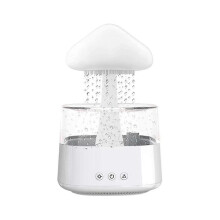 Air Humidifier, 2-in-1 Rain Cloud Aromatherapy Diffuser with 7 Color Lights, White Noise, Type C Powered Portable Mini Humidifier for Desktop