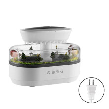 Raindrop Humidifier, 250ML Quiet 7 LED Color Nightlight, 48H Runtime, for Bedroom Office Living Room, ABS+PP, EU Plug