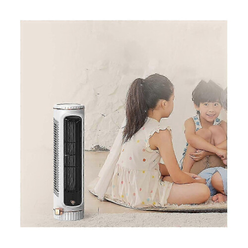 Portable Automatic Remote Air Conditioner, USB Mini 3-Speed Evaporative Cooler, ABS White, 6x8x27cm 1